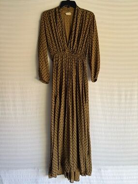 Giada Forte Women's Long Sleeve Patterned Maxi Dress, Small